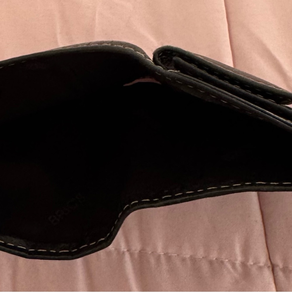 Bric's men’s Black genuine Leather bifold wallet, size 7x4 Made in Italy preppy - Picture 11 of 13